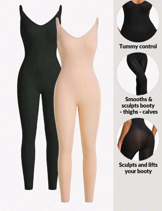 2pcs Sleeveless Bodycon Jumpsuit